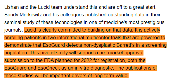 8/ Expect to finish enrolling by end '21 w/ registration in '22.Robust literature will increase usage/confidence.Breakthrough Device designation in Feb '20 means:- Priority FDA review- Bipartisan bill seeks for Medicare to cover for 3 yrs while determine permanent coverage