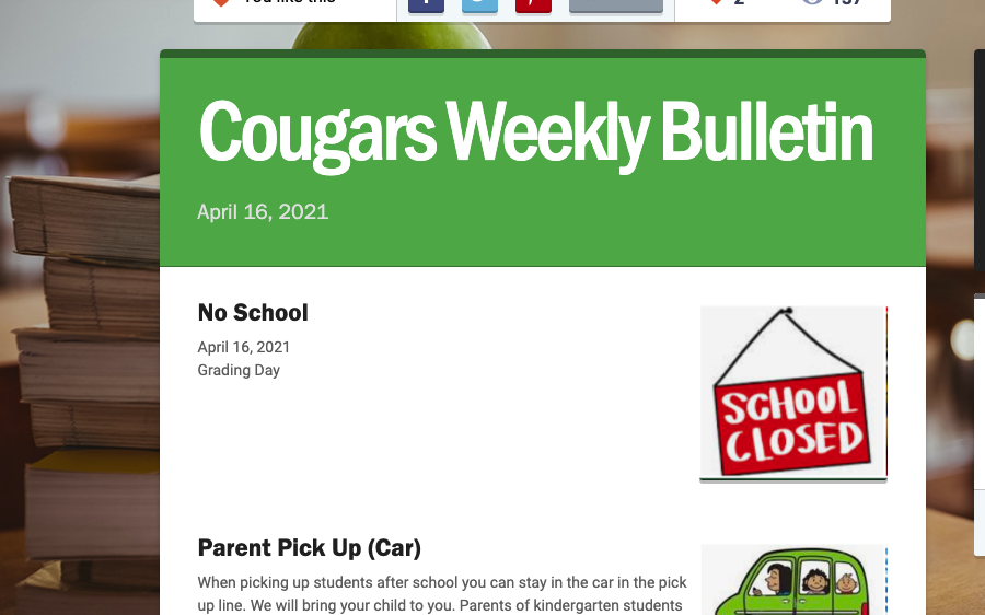 AlohaHuberBSD's tweet photo. Did you miss Friday's Cougar Weekly?  Check it out here!   https://t.co/tzMcLnVCfZ https://t.co/ZAS6Yy8OZy