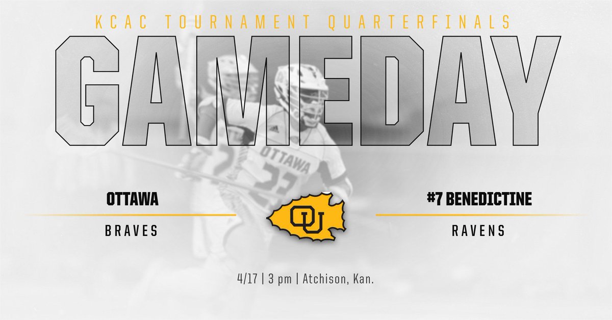 Braves Athletics (@bravesathletics) on Twitter photo The <a href="/OU_MLAX/">Ottawa Men’s Lacrosse</a> squad is set for a rematch against #7 <a href="/ravenathletics/">Raven Athletics</a> TODAY in the KCAC Quarterfinals in Atchison, Kan. The match will start at 3 p.m. Tickets are still available here: buff.ly/3shYRFj The <a href="/OU_MLAX/">Ottawa Men’s Lacrosse</a> squad is set for a rematch against #7 <a href="/ravenathletics/">Raven Athletics</a> TODAY in the KCAC Quarterfinals in Atchison, Kan. The match will start at 3 p.m. Tickets are still available here: buff.ly/3shYRFj