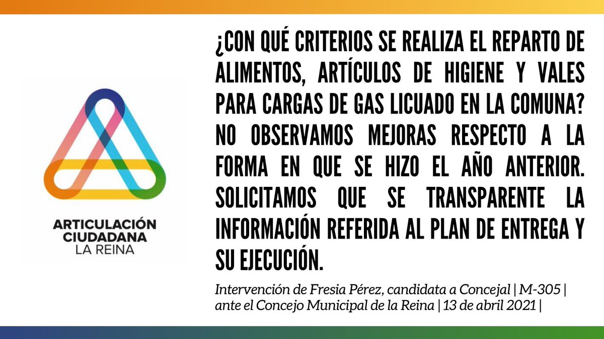 articlareina's tweet photo. Nuestra vecina Fresia Pérez @fresiaperez2021 candidata a Concejala en su intervención en el último Concejo Municipal. A un año de la experiencia anterior: hacer más eficiente, focalizada y transparente la entrega de recursos #ComunaLaReina #Mujeresempoderadas #MasComunidad https://t.co/Mfi2haGCd6