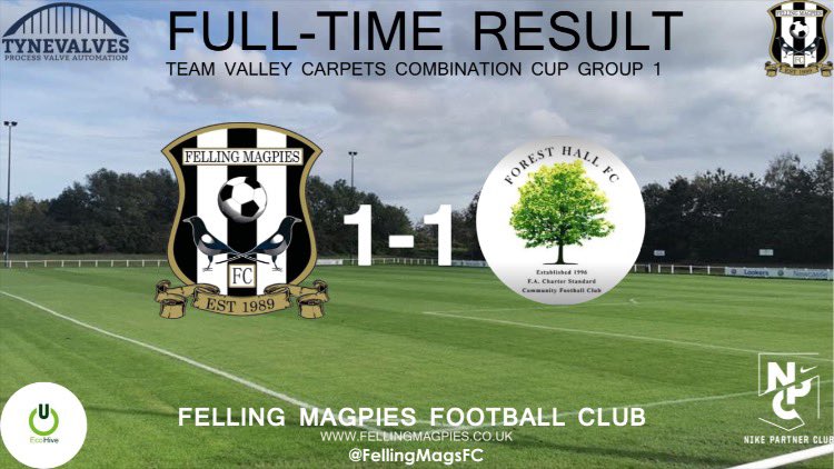Felling Magpies FC (@fellingmagsfc) on Twitter photo 🦅⚽️FULL TIME RESULT⚽️🦅
<a href="/FellingMagsFC/">Felling Magpies FC</a> 1-1 <a href="/ForestHallFC1/">Forest Hall FC</a>
It ends honours even, with both teams having to settle for a point each on a lovely Saturday afternoon. Probably a fair result with both keepers having a quiet afternoon.
⚽️@_Geordie9 (Jack T)
#UTM 🦅⚫️⚪️ 🦅⚽️FULL TIME RESULT⚽️🦅
<a href="/FellingMagsFC/">Felling Magpies FC</a> 1-1 <a href="/ForestHallFC1/">Forest Hall FC</a>
It ends honours even, with both teams having to settle for a point each on a lovely Saturday afternoon. Probably a fair result with both keepers having a quiet afternoon.
⚽️@_Geordie9 (Jack T)
#UTM 🦅⚫️⚪️