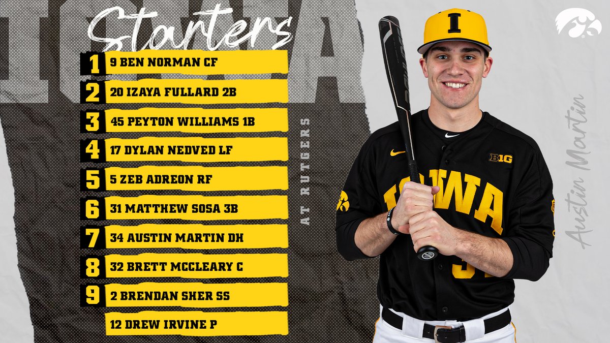 UIBaseball's tweet photo. Twin bill starts in 20. 

Follow along:
📺 BTN+ (https://t.co/mEPAbnzO8L)
📊 https://t.co/21yFRrqq7a 

#Hawkeyes https://t.co/lc416NGrgB