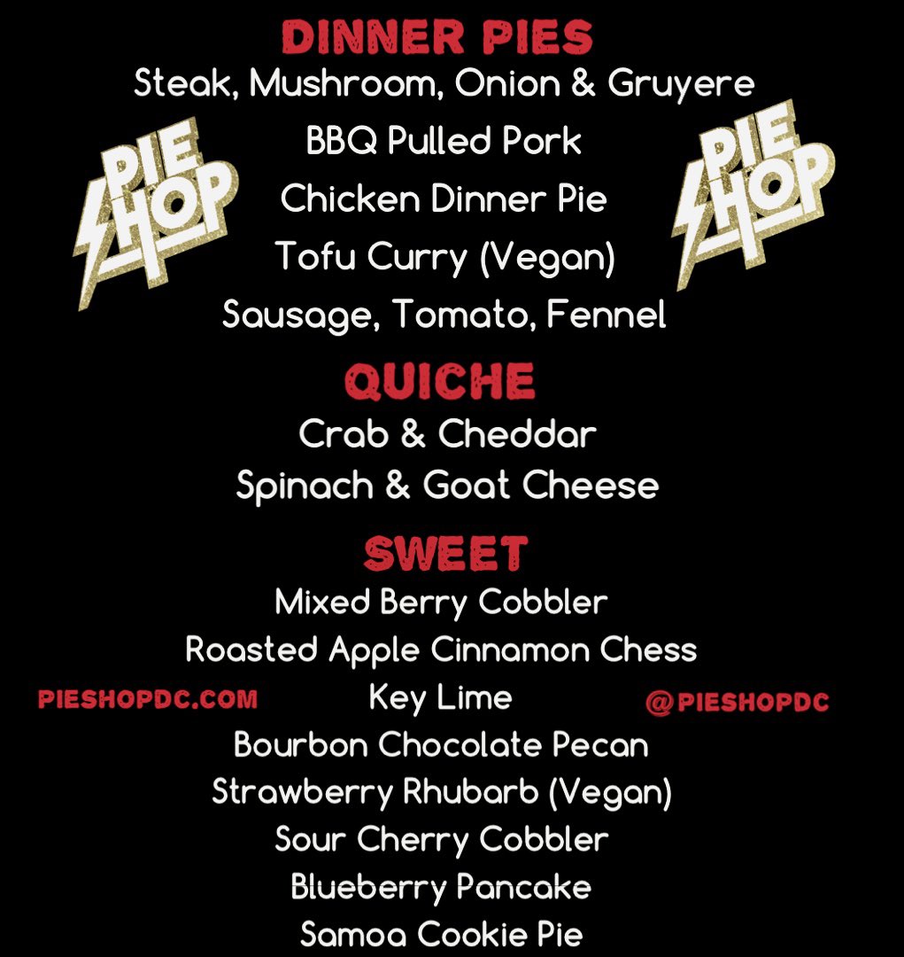 The Pie Truck will be in the Stoneybrooke neighborhood in Alexandria VA *TODAY* 4:30pm 6900 block of Stoneybrooke Lane. Slices &amp; whole pies available! Thanks for supporting your local pie shop! 
♥️🥧♥️
#supportlocal #supportsmallbusiness #pie #foodtruck #fresh #womanownedbusiness