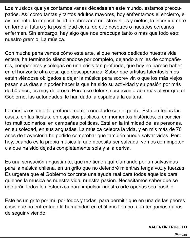Carta abierta del Maestro Valentín Trujillo. Favor leer, compartir y difundir 🙏🏻🙏🏻🙏🏻