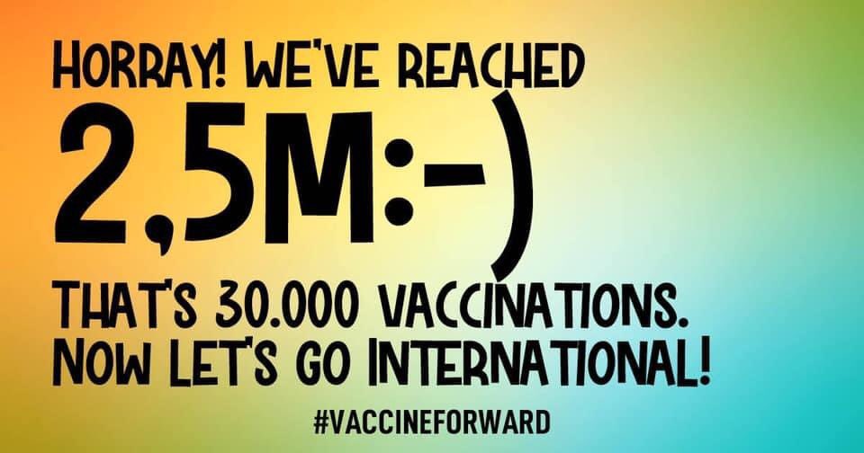 SEK2.5 m &amp; counting! As more &amp; more people join forces for world recovery from #COVID19, every contribution is an investment for #publichealth, the very pre-condition for stable communities &amp; empowered citizens. Donate now &amp; champion #healthypeople <a href="/vaccineforward/">Vaccine Forward</a> #VaccinesWork