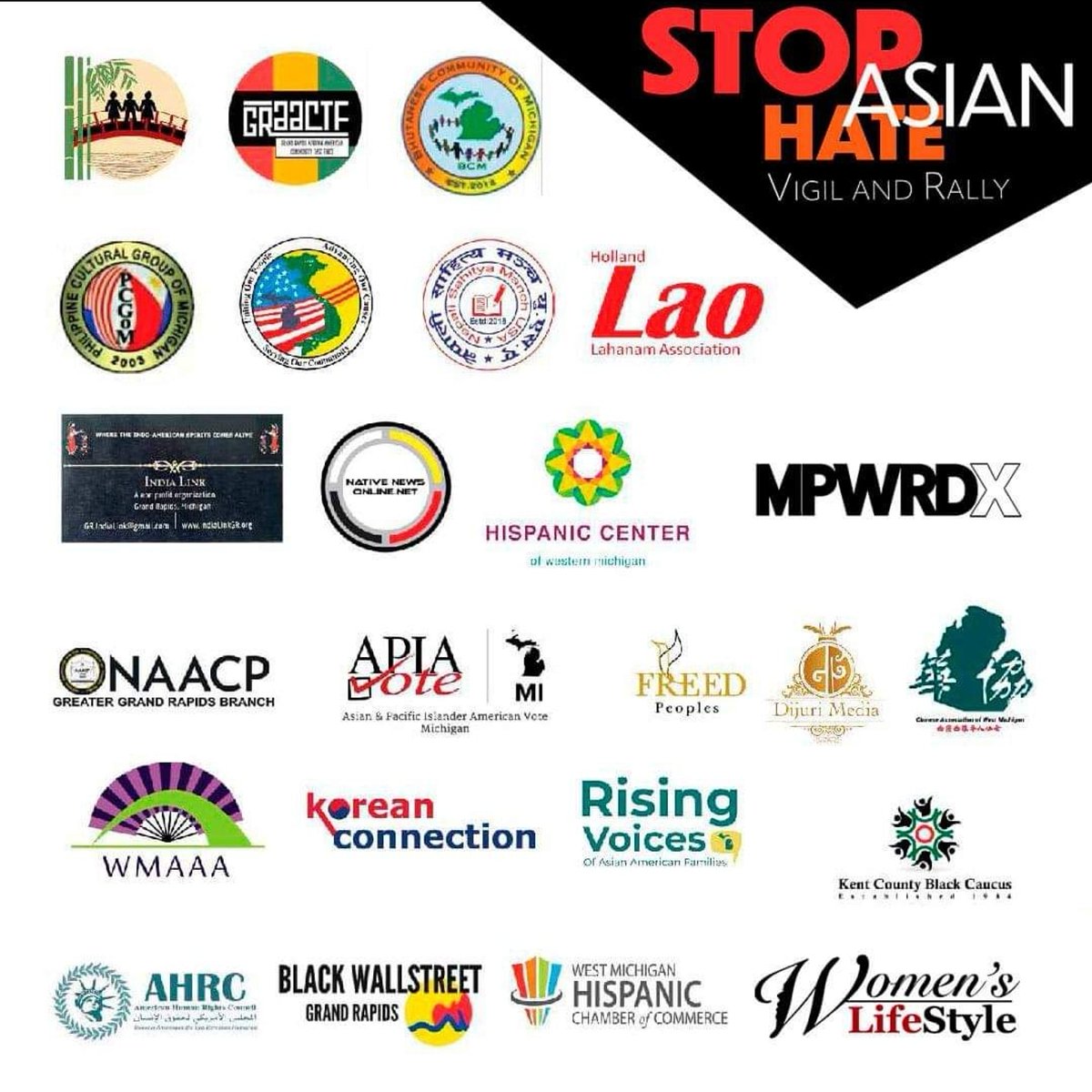 BWSGrandRapids's tweet photo. #SupportRally
Today 3pm #RosaParksCircle. Special THX @LilyforMichigan & all.
BWSGR is grateful for the invite to stand in support /unity w/ our Asian community in
@citygrandrapids. A mosaic community that is equitable,welcoming, & safe for all. Join us. #StopAsianHate #LoveWins https://t.co/OPCw1luvr1