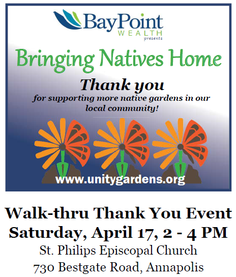 Solar Energy Services, Inc. (SES) (@solarsaves) on Twitter photo STOP BY & SAY HI!
Today is a "Thank You" event by <a href="/gardens_inc/">Unity Gardens, Inc.</a> following recent fundraising activities. It will be small by design & gives folks a chance to see a Unity Gardens grant project & also visit w/Board members.
~730 Bestgate Road, Annapolis MD
~2-4p
<a href="/eyeonannapolis/">Eye On Annapolis</a> STOP BY & SAY HI!
Today is a "Thank You" event by <a href="/gardens_inc/">Unity Gardens, Inc.</a> following recent fundraising activities. It will be small by design & gives folks a chance to see a Unity Gardens grant project & also visit w/Board members.
~730 Bestgate Road, Annapolis MD
~2-4p
<a href="/eyeonannapolis/">Eye On Annapolis</a>