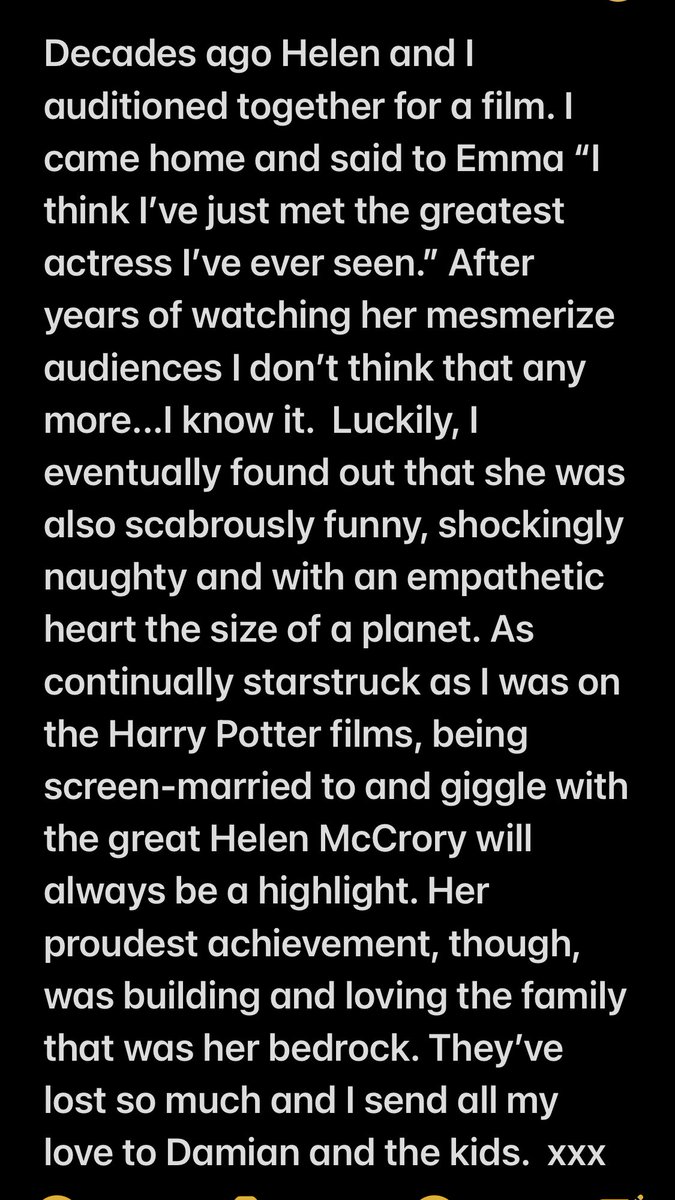 ヘレン マックロリー ナルシッサ マルフォイ役 ドラコ母 が死去