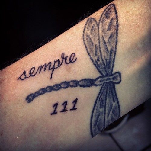 The Stories Behind  #MyTattoos15. Added sempre and 111 next to my dragonfly tat - Jan 2013This is the start of my annual birthday tattoo tradition. I've had 8 more birthday tats since!Here's the story...