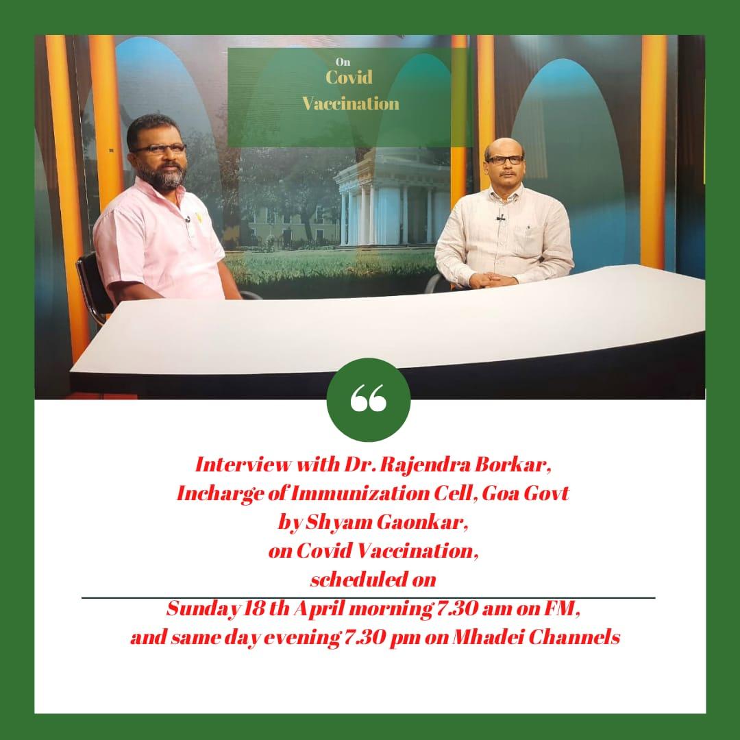 dip_goa's tweet photo. Pls do listen Dr. Borkar. Incharge of Immunization Cell, Goa Govt.on Rainbow FM and Mhadei Channel
#dhsgoa
#IndiaFightsCorona https://t.co/GwlU9TUmI0