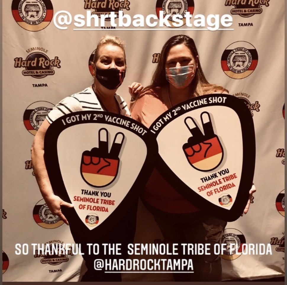 SHRTBackstage's tweet photo. This weekend, thanks to the incredible generosity of The Seminole Tribe of Florida,over 200 employees will have the opportunity to receive their second #covid19vacccine. Help share in our gratitude by tagging us in your second shot posts.
#thankyouseminoletribeofflorida https://t.co/pOAcfbQgGR