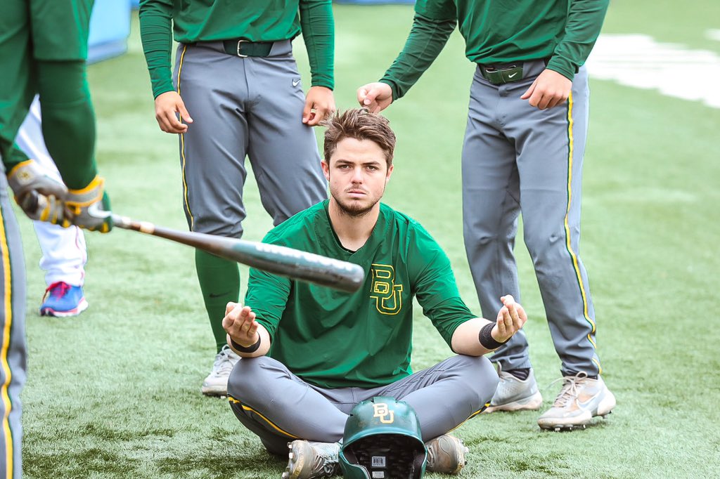 BaylorBaseball's tweet image. It’s A.T.’s world and we’re just living in it...⌛️⌛️ 

#SicEm🐻⚾️ | #BUiltForThis