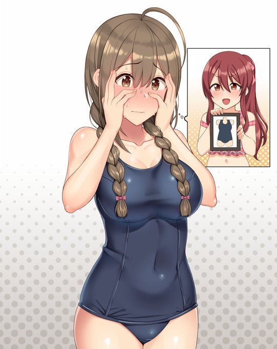 甜花ちゃんにオススメされて後でコッソリ着てみたものの恥ずかしさに赤面する千雪さん(元ネタは公式の4コマ)
#桑山千雪生誕祭2021 