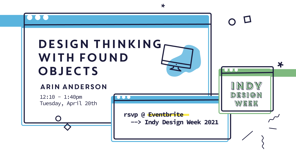2021 FEATURED WORKSHOP by <a href="/ArinAnderson/">Arin Anderson</a> <a href="/andrsncreative/">Anderson Creative</a> 

ALL-ACCESS PAY-WHAT-YOU-CAN TIX bit.ly/indydw21-tix
Full schedule indydesignweek.com

#indydw21 #designweek #designthinking #designthinkers #designers #creatives #indianapolis #indiana