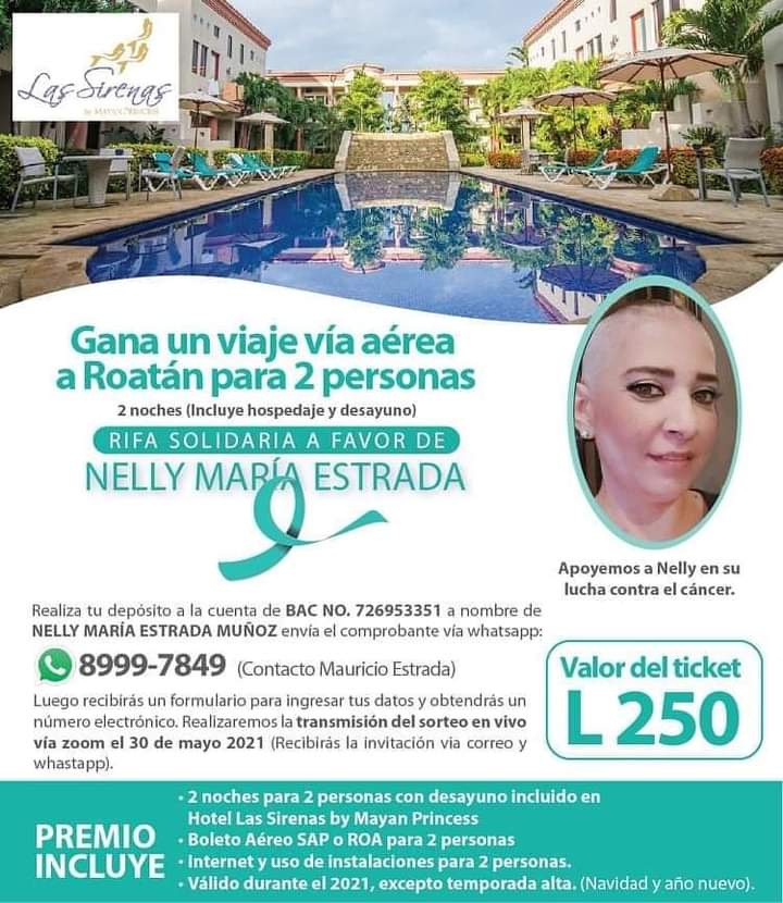 Buen día! Seguimos en esta lucha con mi hermanita! Ya estamos a la mitad del proceso de las quimio terapias, y pues en esta oportunidad tenemos el apoyo de Las Sirenas (Mayan Princess), para recaudar fondos con esta rifa. Con un me gusta y un compartir también nos ayudan.♥️✊🤗