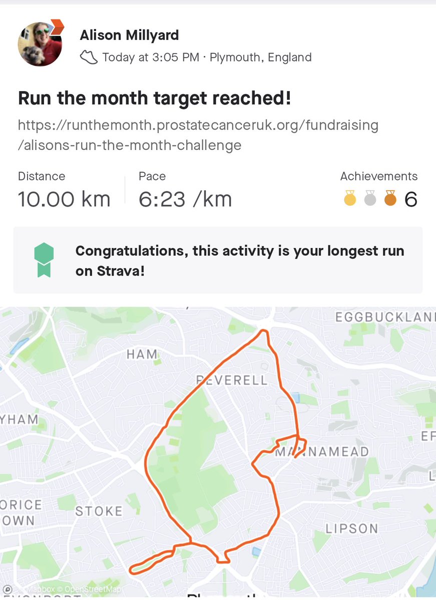 Alison Millyard (@ali_millyard) on Twitter photo Just completed the #runthemonth challenge for <a href="/ProstateUK/">Prostate Cancer UK</a>. Setting a new target of 75 miles before the end of April! Thank you to those who have donated already! runthemonth.prostatecanceruk.org/fundraising/alā¦
#getyourprostatecheckedfellas Just completed the #runthemonth challenge for <a href="/ProstateUK/">Prostate Cancer UK</a>. Setting a new target of 75 miles before the end of April! Thank you to those who have donated already! runthemonth.prostatecanceruk.org/fundraising/alā¦
#getyourprostatecheckedfellas