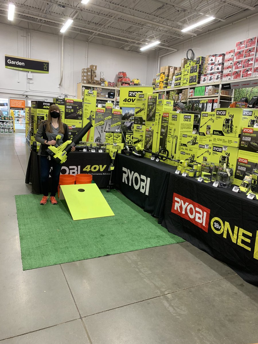 Morgan with Ryobi doing some great demonstrations today!! Come check out her display and try out a blower and string trimmer!! <a href="/GreenwoodHD2019/">GreenwoodHomeDepot</a>