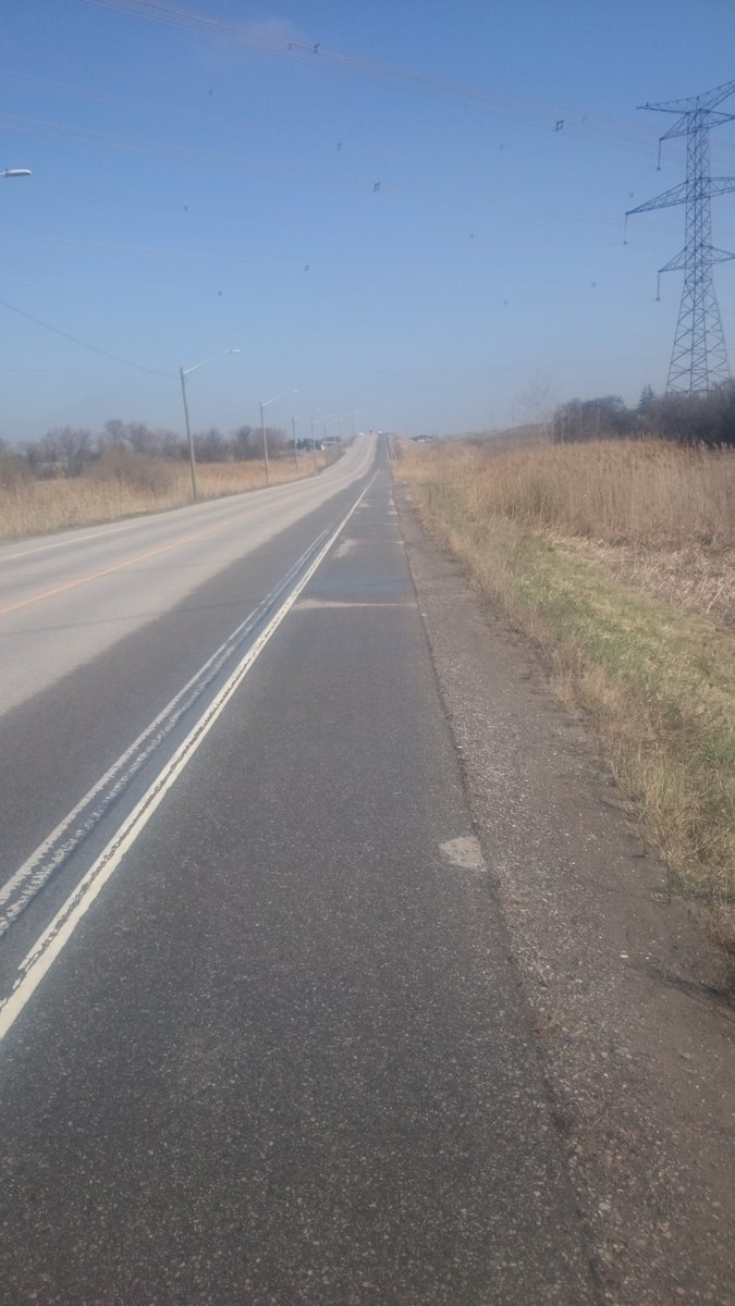 durhamrcc's tweet photo. Thanks @TownofWhitby and staff for the early spring sweeping of the bike lanes/rural paved shoulders like this photo of Anderson, just south of 407.   Removing the winter sand and debris makes it so much safer for people on bikes!! @mgaskell_whitby @RegionofDurham https://t.co/ylOaP2GFYs