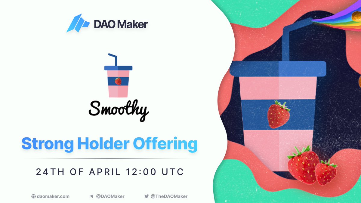 SHO — Smoothy.Finance

Smoothy is a product built upon <a href="/smoothswap/">Smoothy</a>. It is a novel single pool liquidity protocol specialized in same-backed assets with low-cost zero-slippage swapping and maximum interest earning.

Community Round👇
forms.gle/CPhNtZGbFPnwy8…

1/4