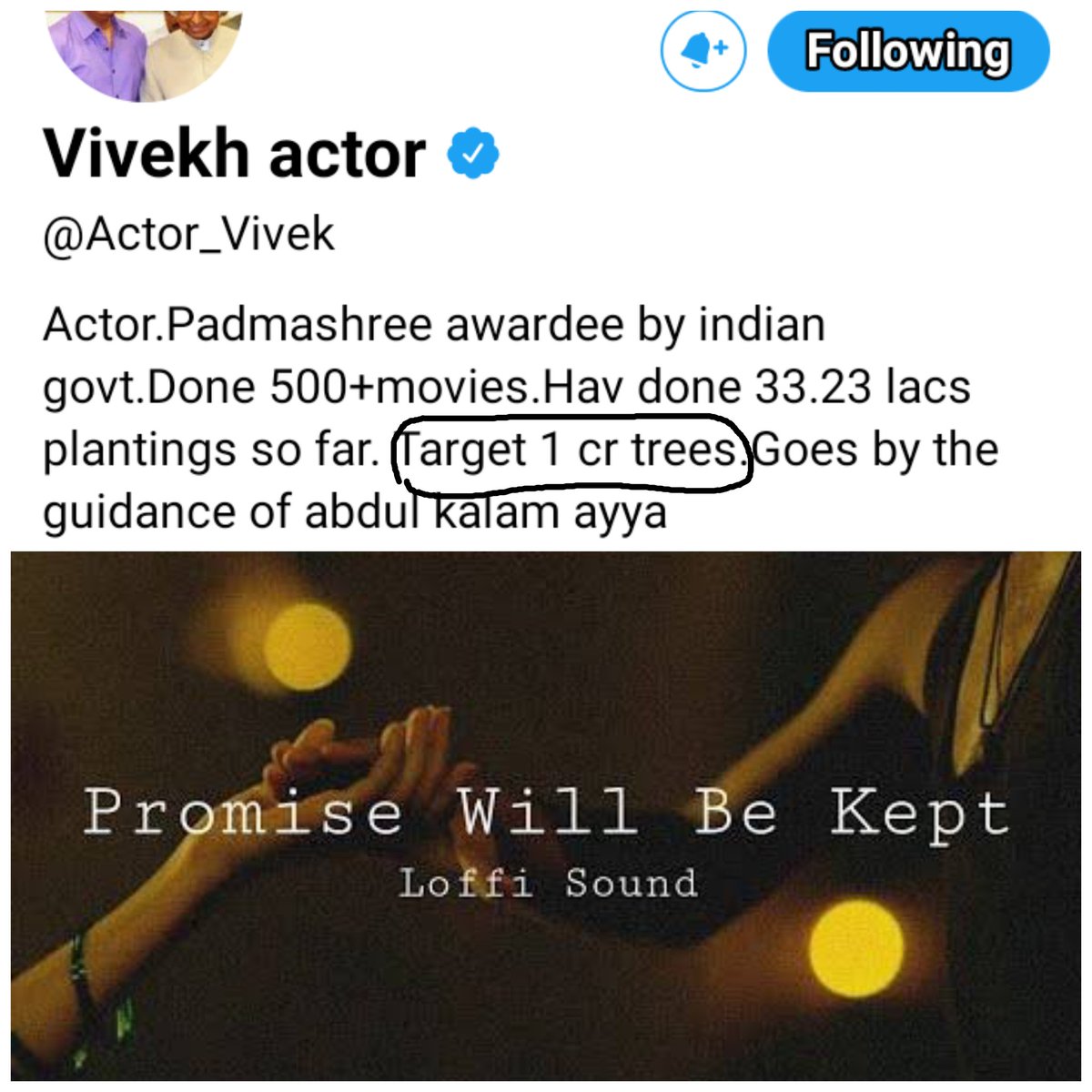 MokkaEngineers's tweet photo. #விவேக் #RIPVivekhSir #ripactorvivek #Vivekh #RIPVivekh #ripvivek @Actor_Vivek
Lets fulfill his dream and keep that promise alive ... https://t.co/dGzbGu4ehu