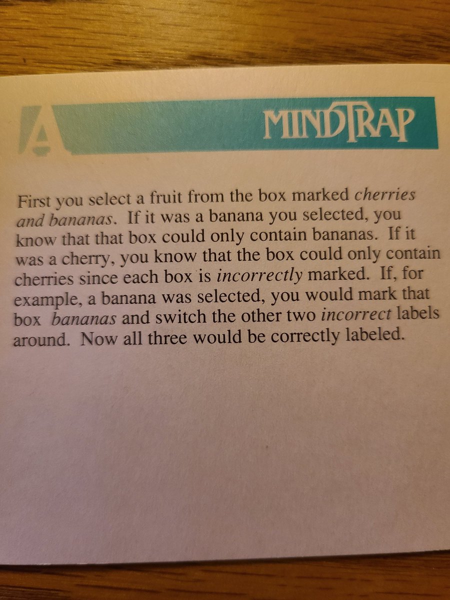Gonecountry1970's tweet image. Sorry I'm late with posting yesterday's answer! Here is today's #mindtrap for you to try! #riddle #brainteaser