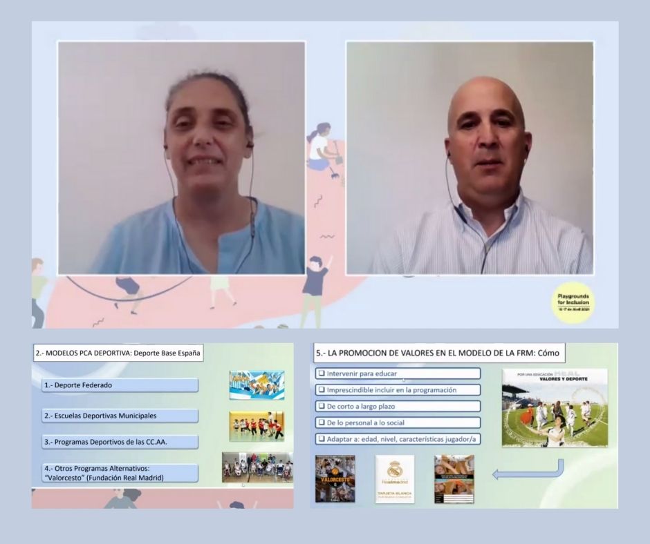 PlaygroundsI's tweet photo. Continuamos con el profesor #JavierGimenezFuentes de @UniHuelva que nos hablará sobre la promoción de valores como eje vertebrador de nuevos modelos de la práctica deportiva.
#PatiosyParquesDinamicos #playgroundforinlcusion https://t.co/WmKUHQAWqd