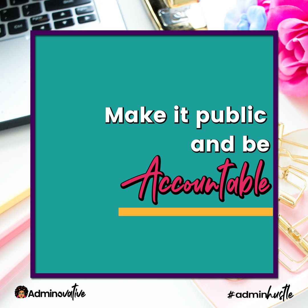Adminovative's tweet image. Let family and friends know what new habits you’re trying to establish. They will call you out if you don’t stick to your plan and get you back on track. 

#Adminhustle💛✌🏽 
 #blackwomeninbusiness⁠⁣⁣ #creativeentrepreneur