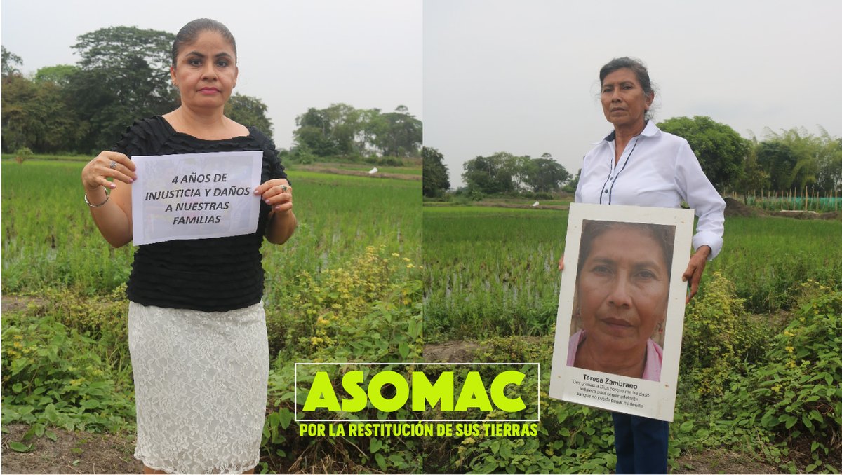 FIAN_Ecuador's tweet photo. En 2015 casi todas las familias de #ASOMAC habían sacado préstamos para mecanizar sus tierras. Muy cerca de la cosecha fue el desalojo forzoso y las 44 familias terminaron con grandes deudas que las acarrean hasta el día de hoy #noHayFuturoSinSoberaniaAlimentaria @DEFENSORIAEC https://t.co/fNHJjWFXS9