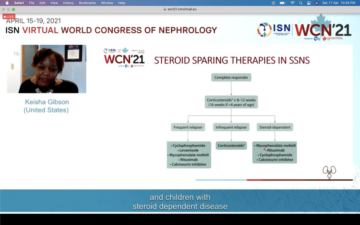 NEPHROTIC SYNDROME IN CHILDREN: THE STATE OF THE ART TODAY
#ISNWCN 
Steroid Sparing Therapies in SSNS
#NephroticSyndrome