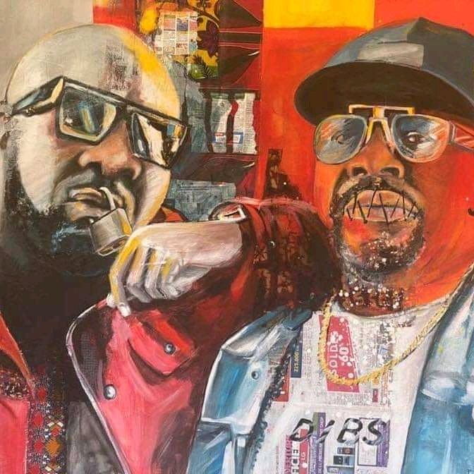 eva_riste14's tweet photo. À nos experts critiques d'art et portraits contemporains, qui peut m'expliquer ce tableau représentant #YodeEtSiro chanteurs de #CIV225 ? https://t.co/WUTWqCJjw4