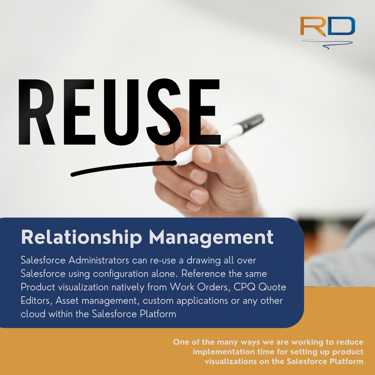 Ensure your visualization software can expand at the pace of Salesforce. Re-use drawings and 3D Scene configurations on dozens of different scenarios to provide clarity anywhere on Salesforce. 
Oh, and make sure your #Salesforce administrator can manage it.
