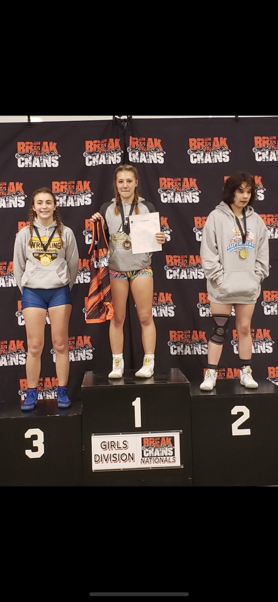 Congrats to Kiski wrestler Bella Devito!! Bella won her division at the Break The Chains tournament today!!