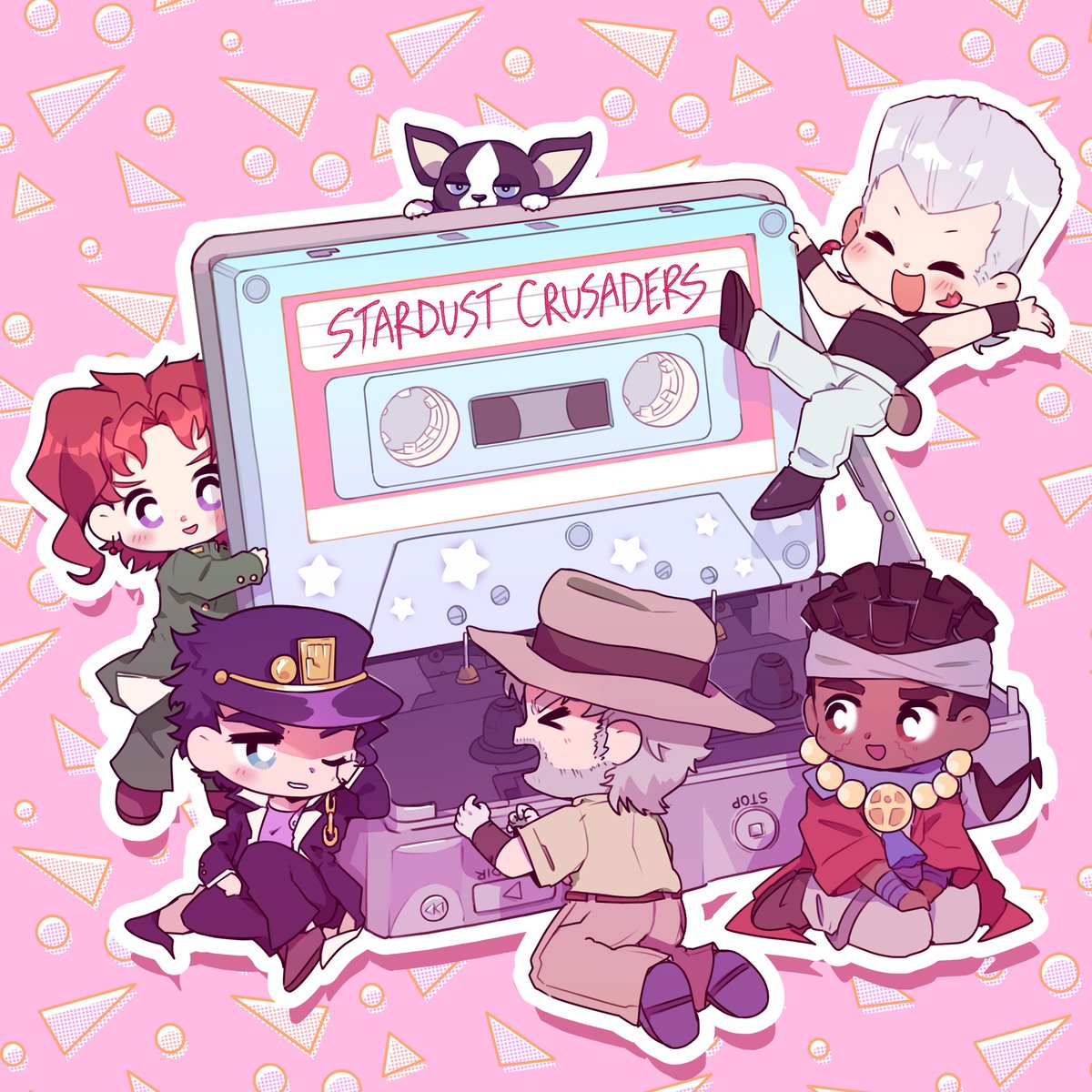 my piece and sticker design for <a href="/NTWICB_Zine/">❤️🧡💛 Now That's What I Call Bizarre</a> 🥰 this project turned out amazing, be sure to check out the other contributors and their work!! thanks for having me 🌈✨