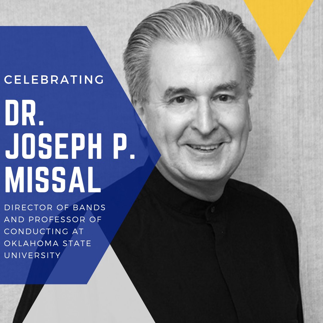 On behalf of the Brothers of Kappa Kappa Psi, we would like to extend our appreciation for Dr. Joseph P. Missal's 35-years at Oklahoma State Univ. and the service to the Alpha Chapters of Kappa Kappa Psi and Tau Beta Sigma. Congratulations on your upcoming retirement and AEA!