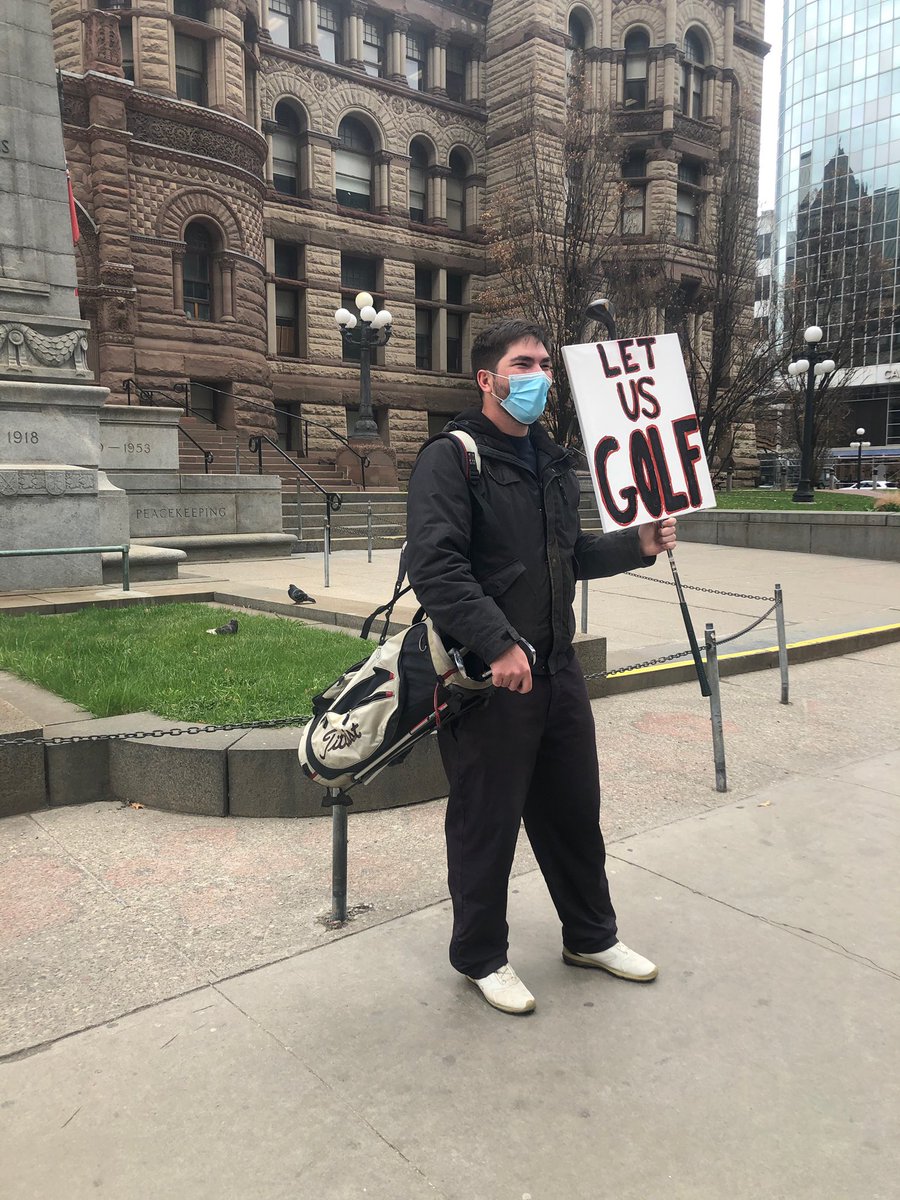 Golfers in Ontario are starting to protest.