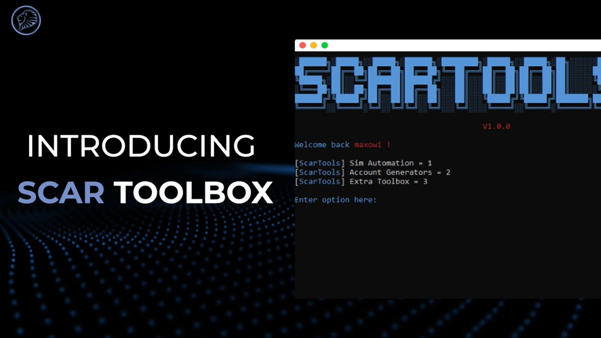 RafflesScar's tweet image. Welcome to @ScarTools 🥶

Developed by the Scar team to provide resellers with the ultimate tools to help assist in both setup time and costs. 15+ tools ready to launch ⚡️

To celebrate we will be giving away 1 LT key to ScarTools

- Follow both @RafflesScar @ScarTools 
- Retweet