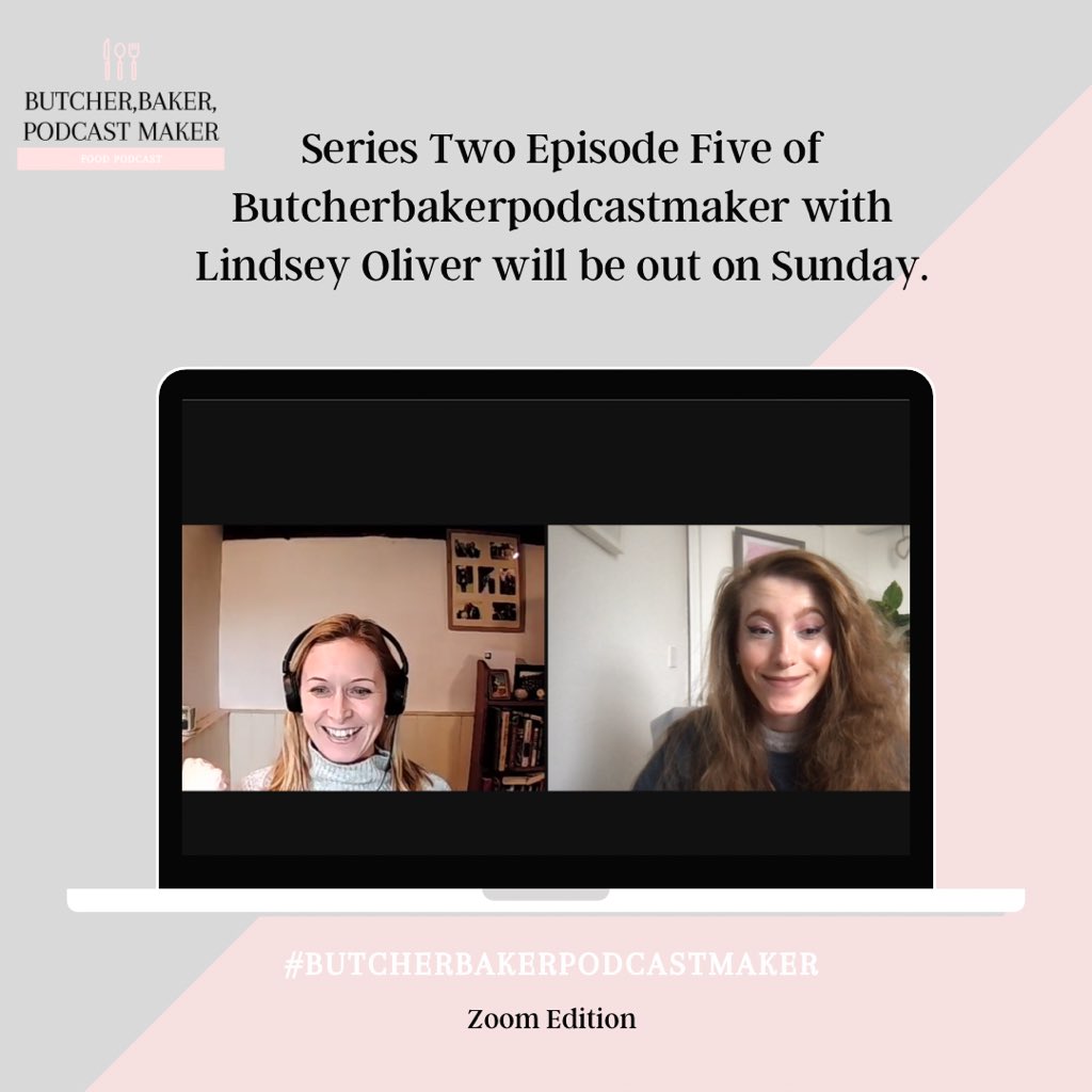 butcherbakerpo1's tweet photo. 🍴Series Two: Episode Five of #butcherbakerpodcastmaker with Lindsey Oliver will be coming out on Sunday 18th April (tomorrow)!!🍴

#foodpodcast #foodpod #podcasts #foodpodcasts #familyfriends #zoompodcast #chattypodcast #foodpodcaster #foodchat #podcast https://t.co/kkHFvtqL63