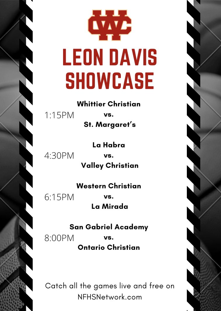 CoachCokely's tweet photo. Today we’re hosting the Leon Davis Showcase, an 8 team event. Catch all the games for free on NFHS Network! No subscription needed https://t.co/h63ggqjSyG
