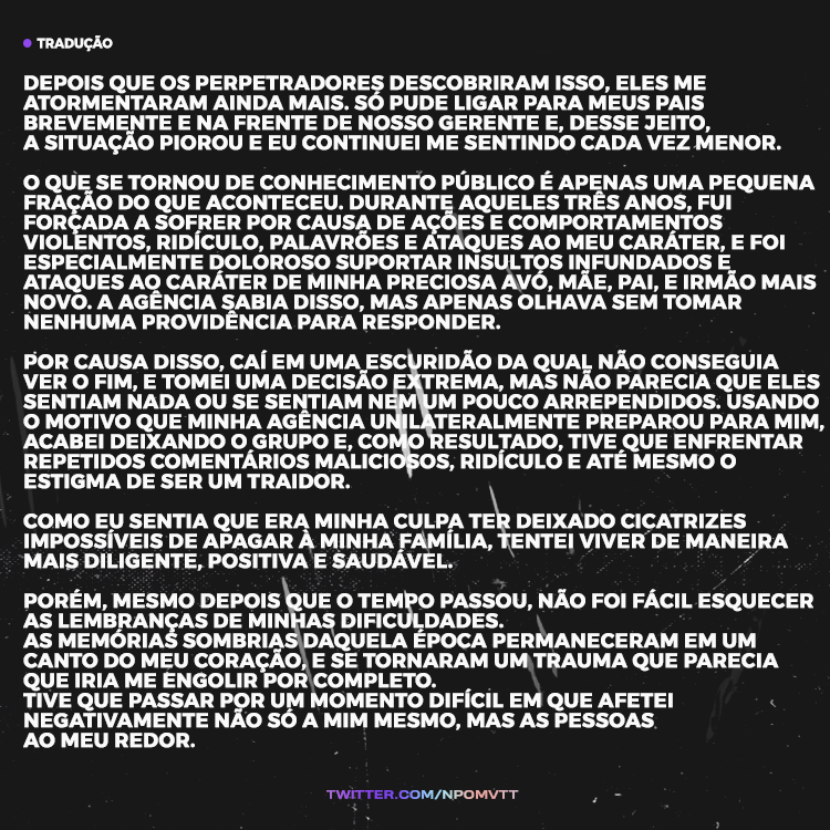 npomvtt's tweet photo. A ex integrante do APRIL, Hyunjoo, deu uma declaração oficial sobre o caso de bullying que ela viveu e foi relatado por seu irmão mais novo.

Ela conta que o bullying começou em 2014, quando ainda se preparava para seu debut, que aconteceu em 2015. https://t.co/fLfmLlAiaG