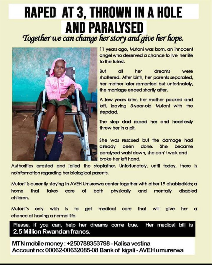 Iyi nkuru irambabaje peeeeee 🥲🥲🥲. Hagire igikorwa uyu mwana abone ubufasha butari ubwacu gusa Ahubwo na Leta imufashe yewe no kumenya aho ababyeyi bari byaba ingirakamaro nabyo 🥲🥲🥲