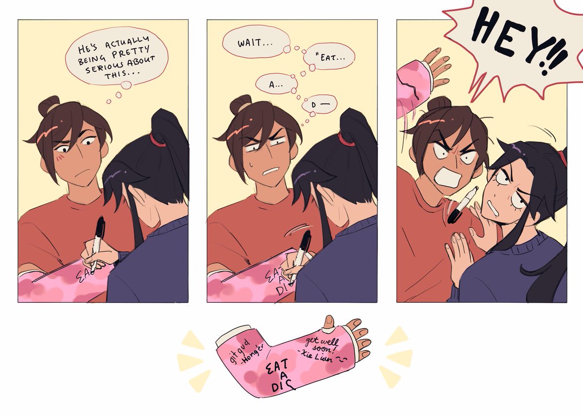 ginsays's tweet image. sign my cast, asshole