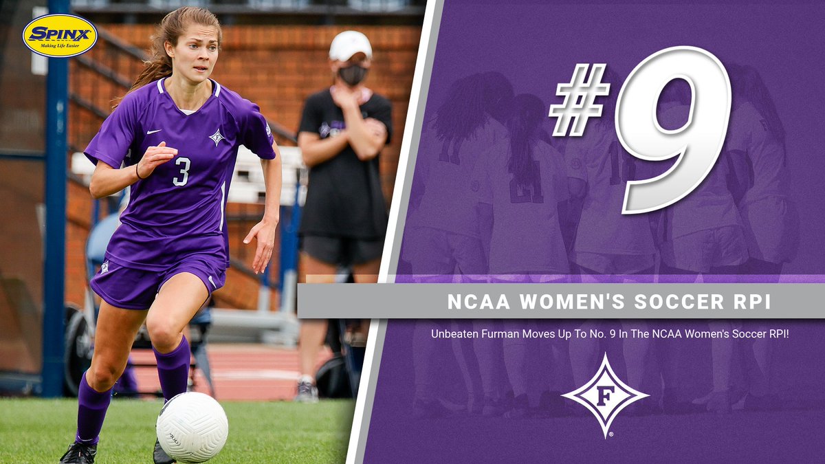 After topping Samford, 2-1, to claim the <a href="/SoConSports/">The Southern Conference</a> title on Friday, the <a href="/FurmanPaladins/">Furman Paladins</a> have climbed to No. 9 in the latest NCAA Women's Soccer RPI!
bit.ly/3mZuNxc