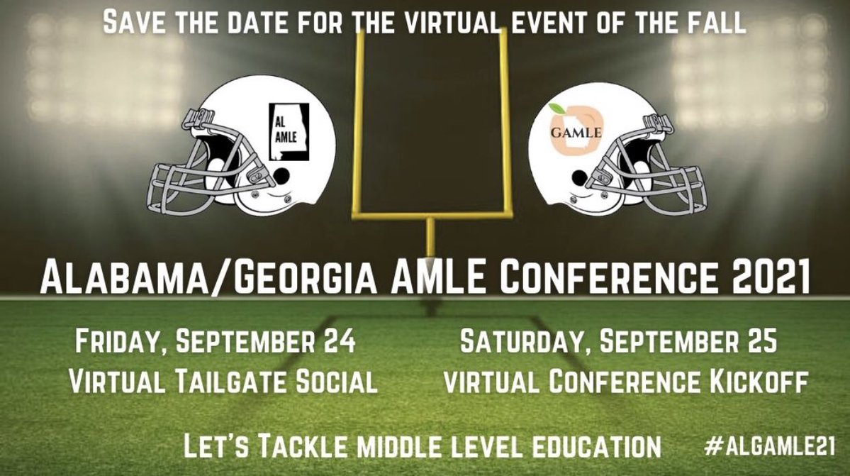 DrLaTonyaSibley's tweet image. CALL FOR PRESENTER PROPOSALS: @alabama_amle &amp;amp; @GAMLEtoday are seeking proposals for virtual &amp;amp; poster sessions. Share your passion for #middlelevel education! @AMLE #ALGAMLE21 #GAMLE #ALAMLE #AMLE #CMLA #mschat forms.office.com/r/TY6TrUzj3s