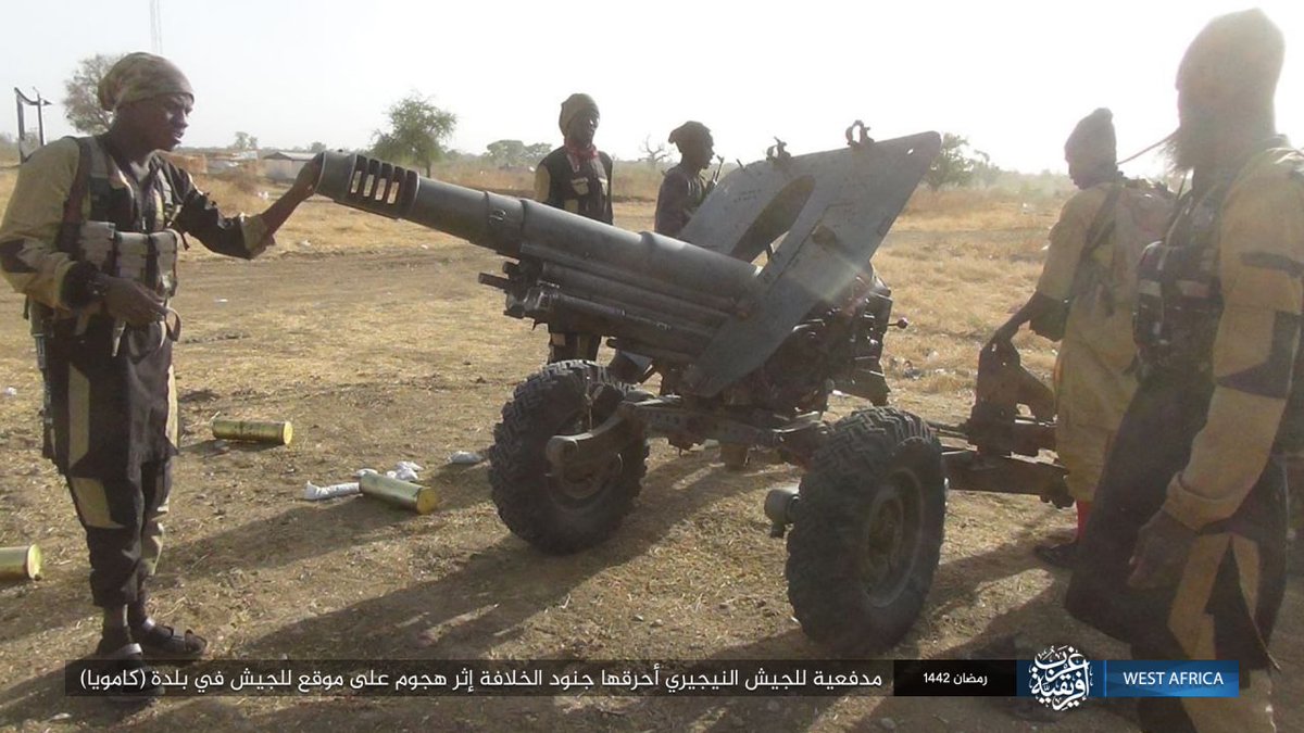 Militants also captured (and later destroyed) a single OTO Melara Mod 56 105mm Pack Howitzer. These have seen intense service with the the NA (See the shell casings nearby) and have been captured by both JAS and IS.3/