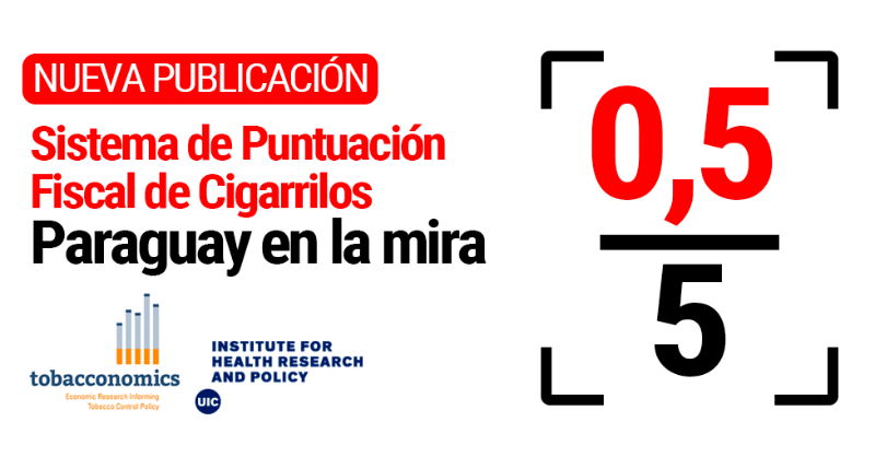 cadep_py's tweet photo. PARAGUAY EN LA MIRA

En el último informe de @Tobacconomics, donde se evalúan del 0 al 5 la calidad de las políticas de impuestos a los cigarrillos a nivel mundial, PY recibió una puntuación de 0,5, la más baja en LATAM y con el precio de cigarrillos más bajo del mundo (US$ 0.80)