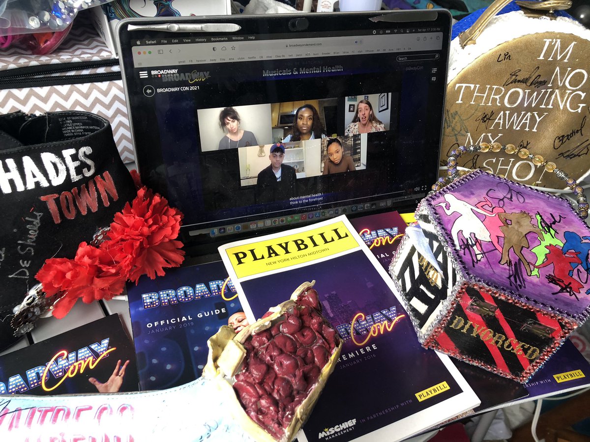 Seeing people from all these shows at <a href="/bwaycon/">BroadwayCon</a> has been amazing!!!!!  I am watching Musicals &amp; Mental health and sending all the love! #broadwaycon2021