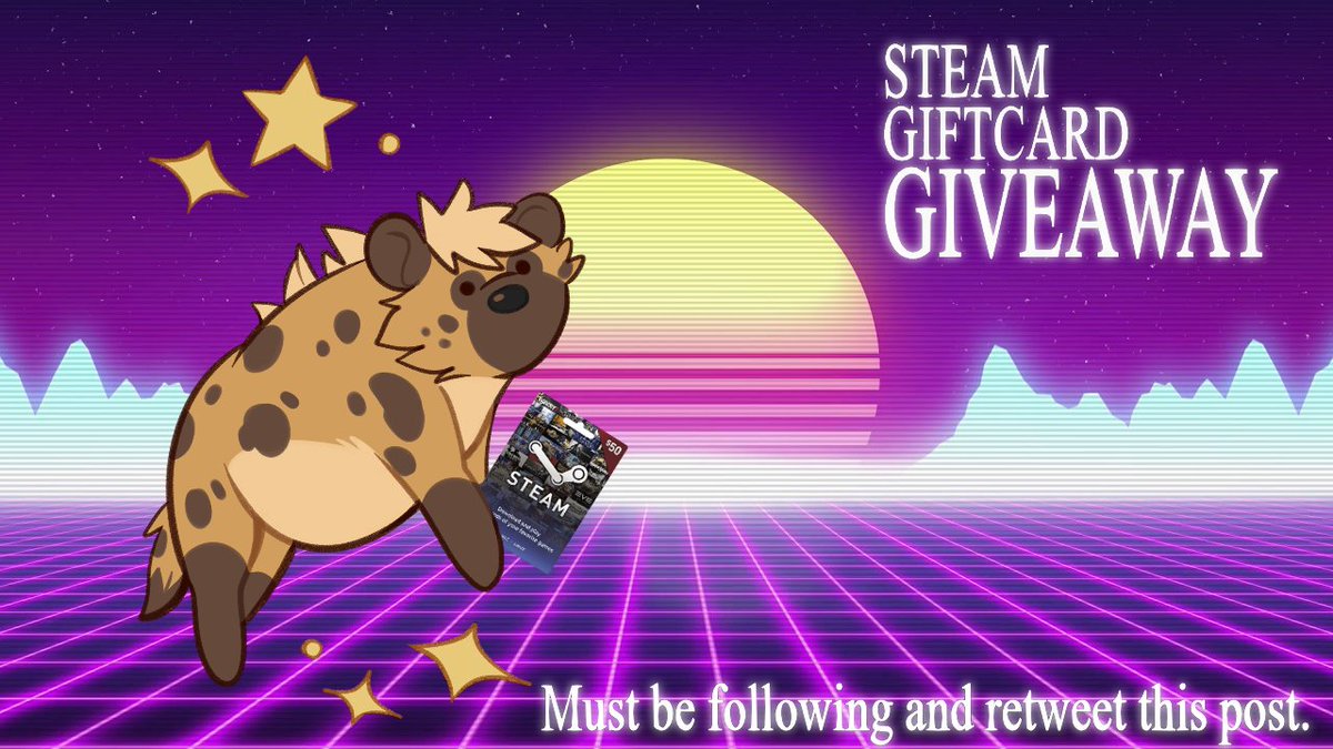 Space_Yeen's tweet photo. As a bit of a late thank you for reaching 10K followers on Twitch as well as all the support I've been getting from y'all lately I've put together a little giveaway~

I'm giving out five digital 50$ steam gift-cards at random to whoever retweets this.

Winners pulled on Monday!✨ https://t.co/uhCsReYagB