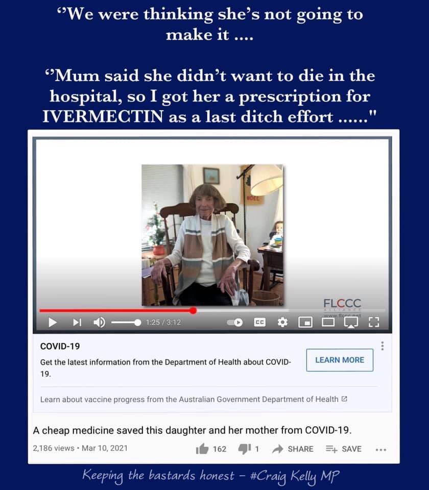 craigkellyAFEE's tweet image. If your mum was in hospital, as a last resort you would try &amp;amp; get her a prescription for Ivermectin, wouldn&apos;t you ?

#FreedomOfChoice #stopgroupthink #DontBeTricked 

youtube.com/watch?v=_uFSgq…