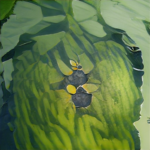 Big Sleep - Spatially Ambiguous Water Lillies Painting