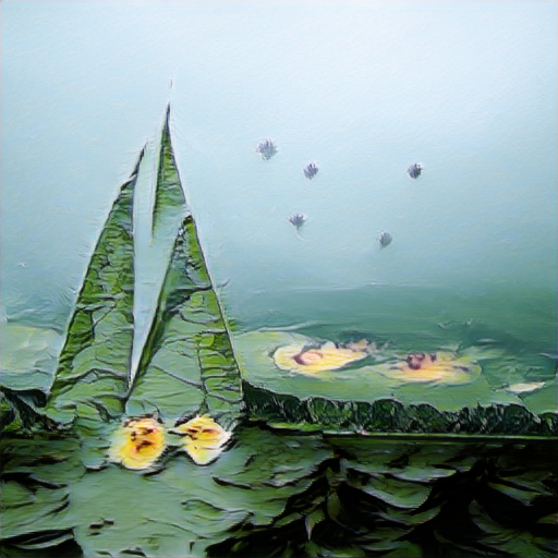 Big Sleep - Spatially Ambiguous Water Lillies Painting